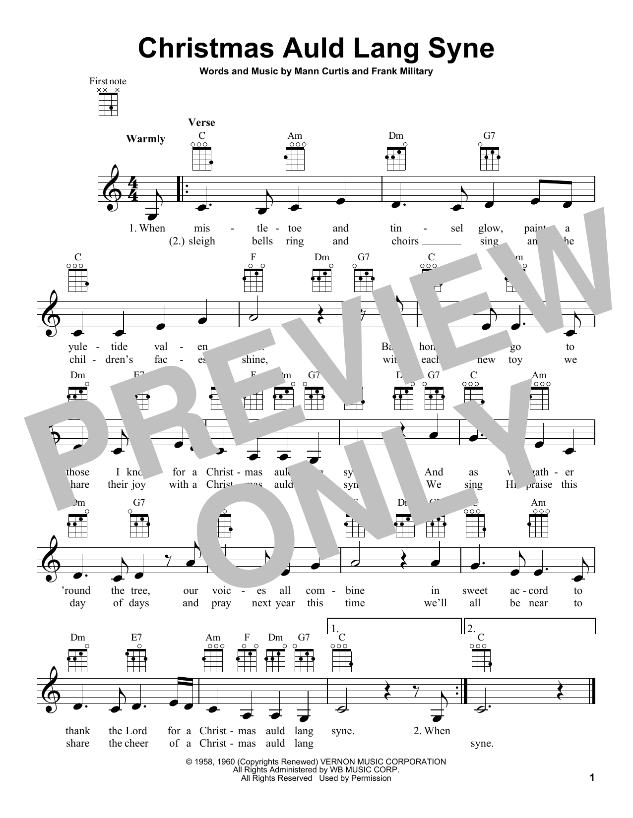 Download Bobby Darin Christmas Auld Lang Syne Sheet Music