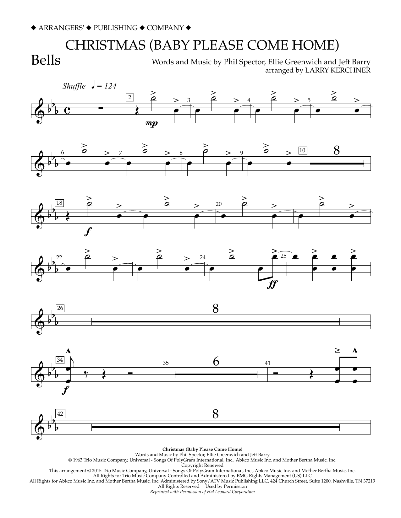 Download Larry Kerchner Christmas (Baby Please Come Home) - Bel Sheet Music