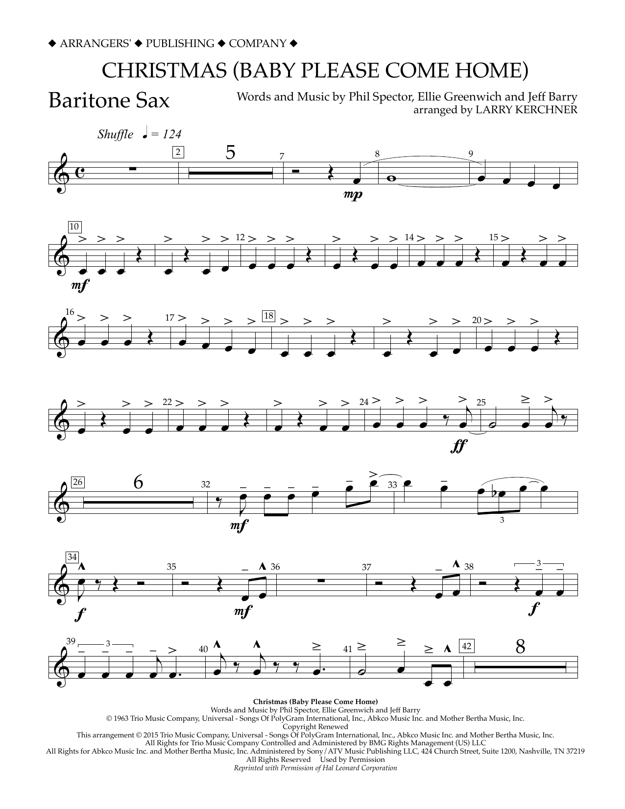 Download Larry Kerchner Christmas (Baby Please Come Home) - Eb Sheet Music
