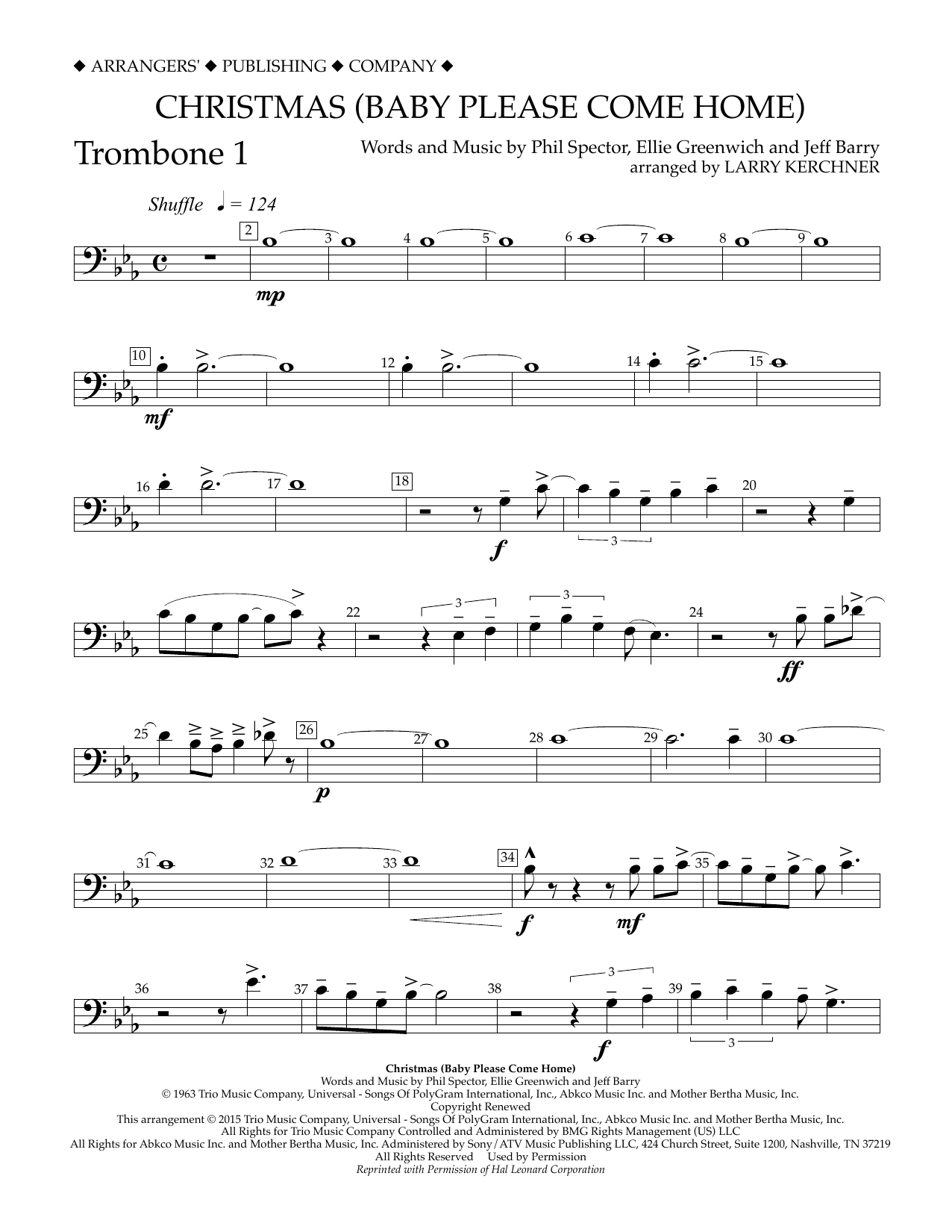 Download Larry Kerchner Christmas (Baby Please Come Home) - Tro Sheet Music