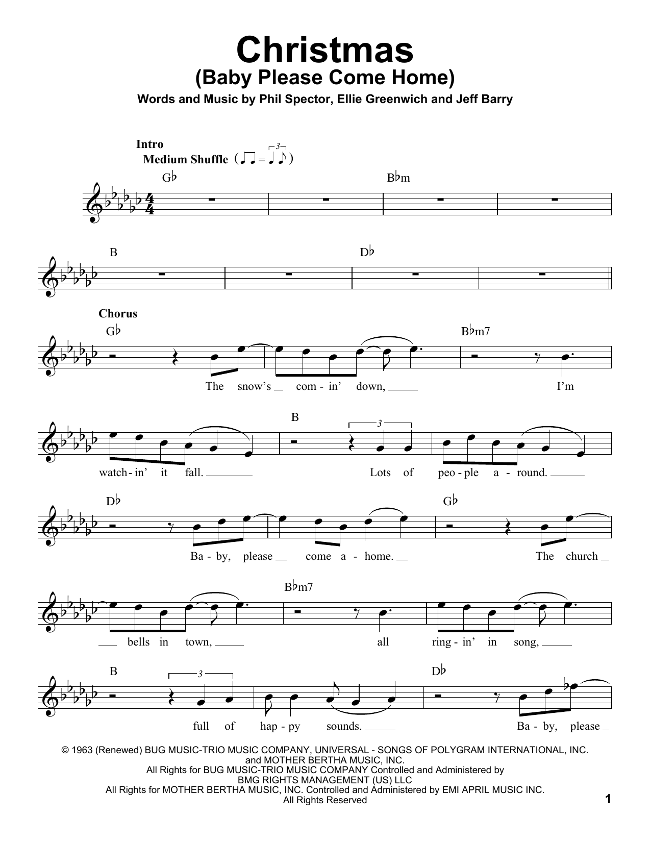 Download Michael Bublé Christmas (Baby Please Come Home) Sheet Music
