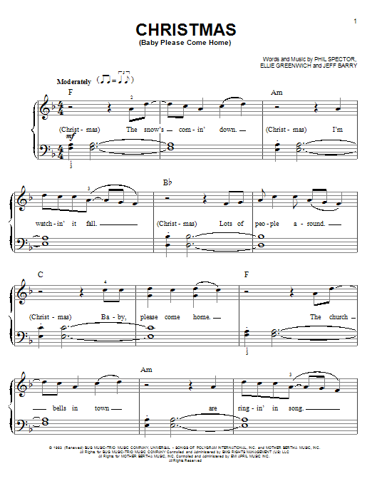 Download Michael Buble Christmas (Baby Please Come Home) Sheet Music