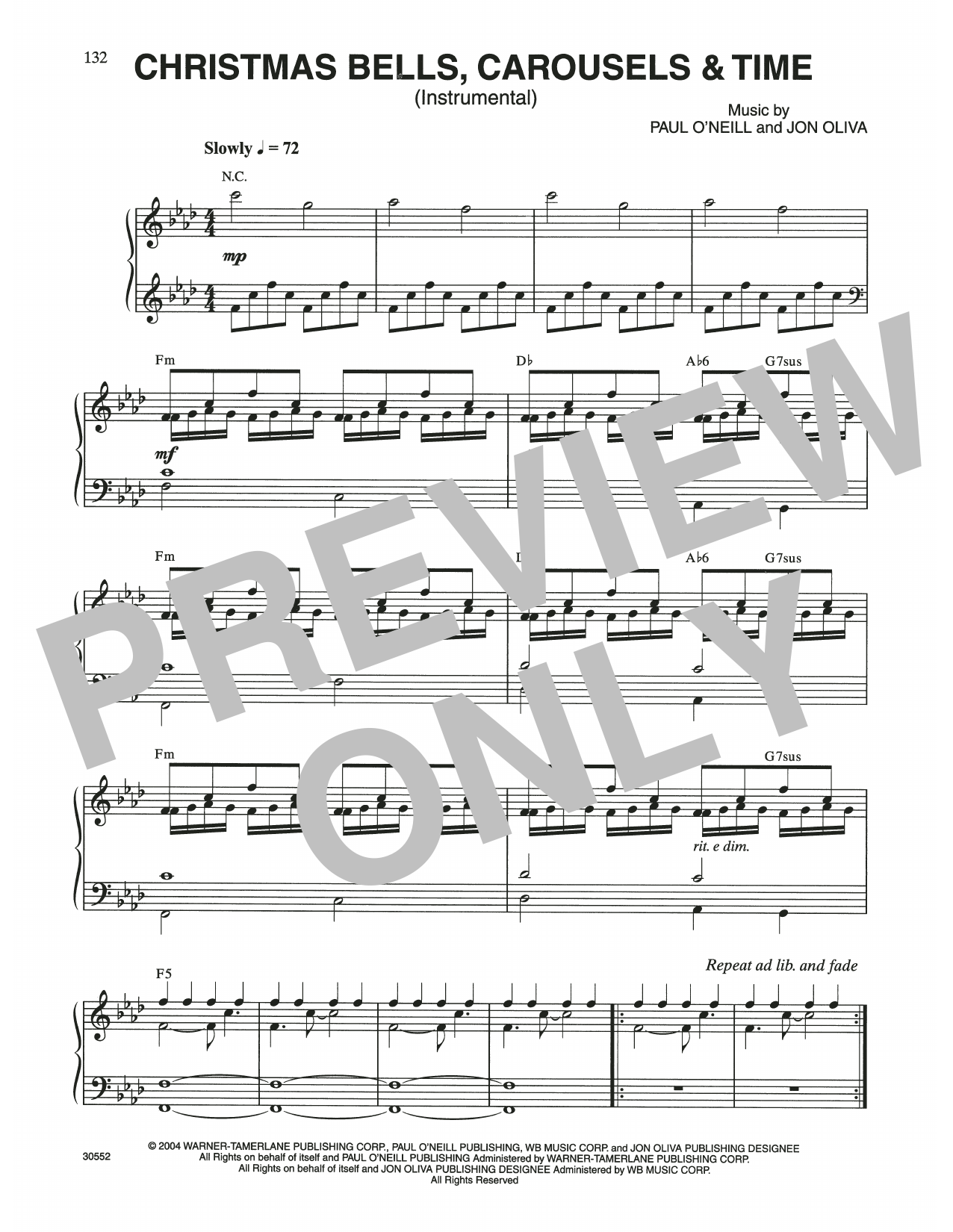 Download Trans-Siberian Orchestra Christmas Bells, Carousels & Time Sheet Music