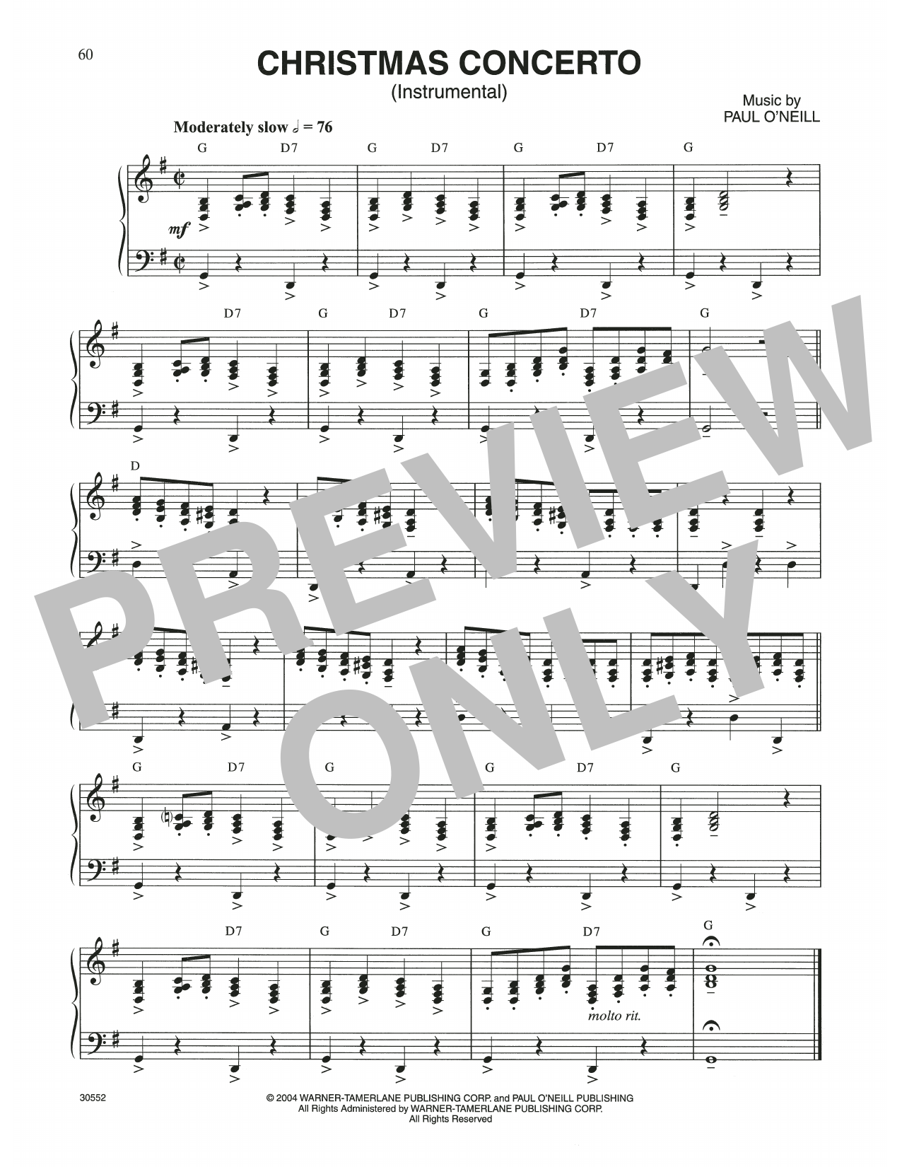 Download Trans-Siberian Orchestra Christmas Concerto Sheet Music