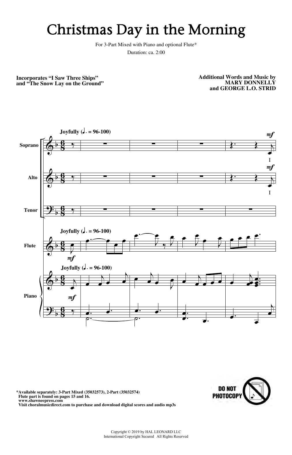 Download Mary Donnelly Christmas Day In The Morning Sheet Music