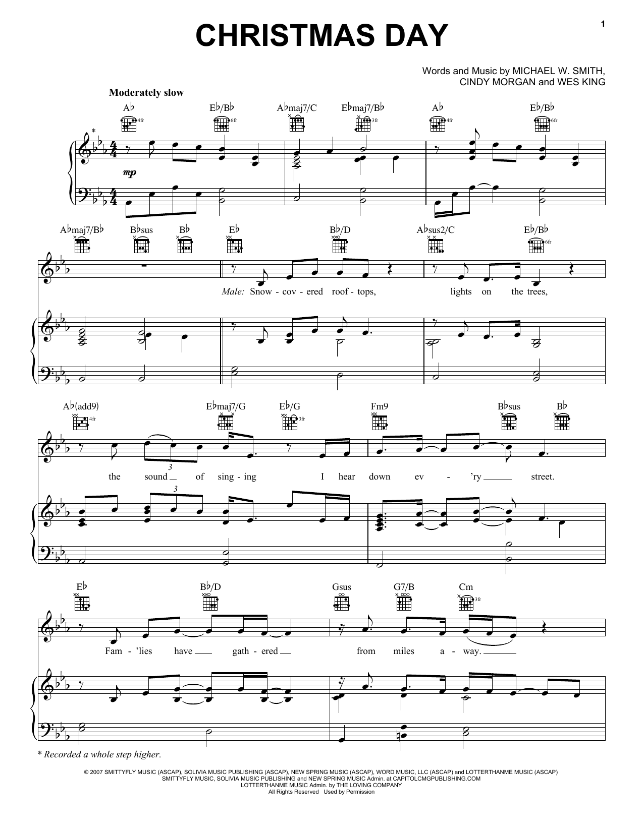 Download Michael W. Smith Christmas Day Sheet Music