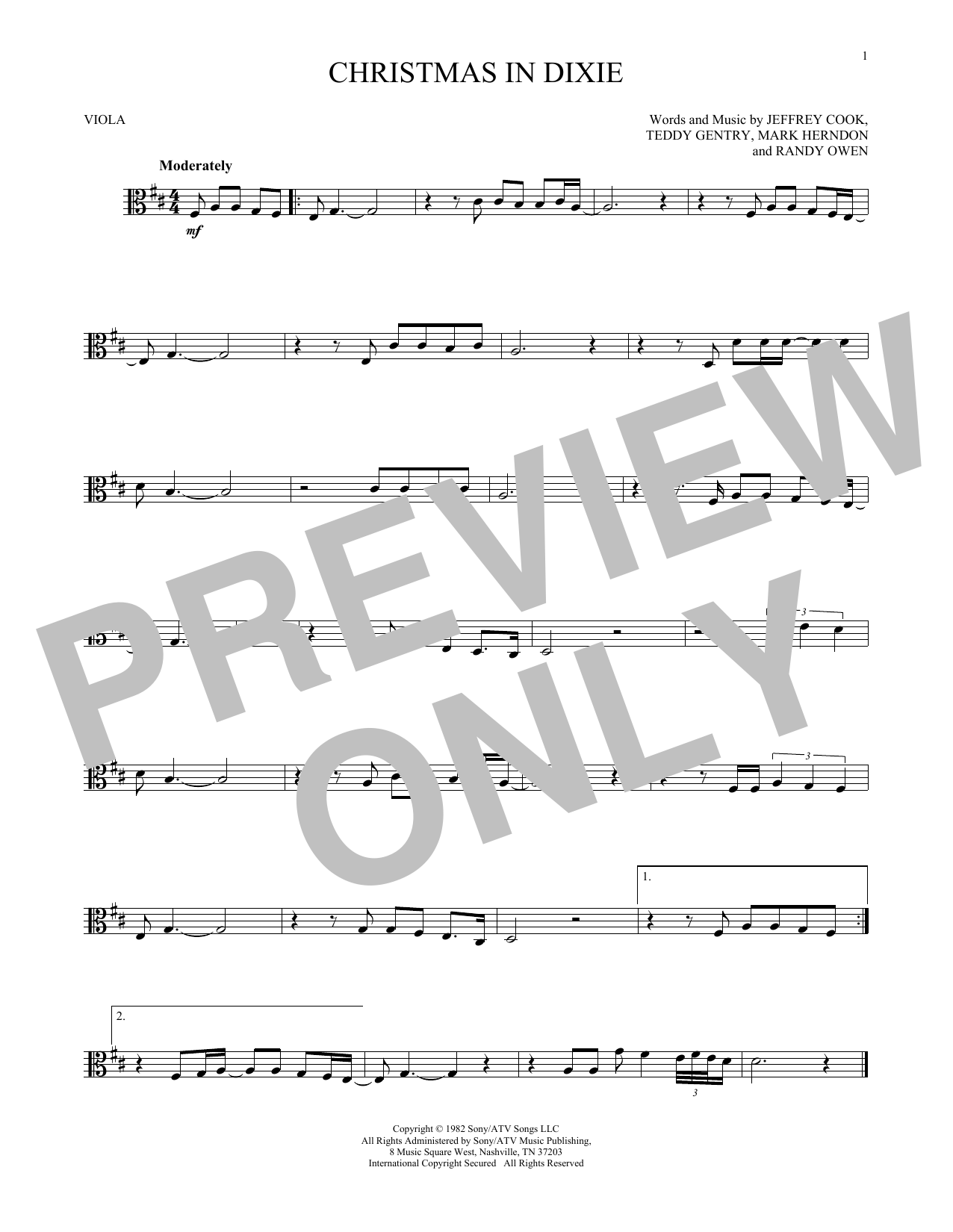 Download Alabama Christmas In Dixie Sheet Music