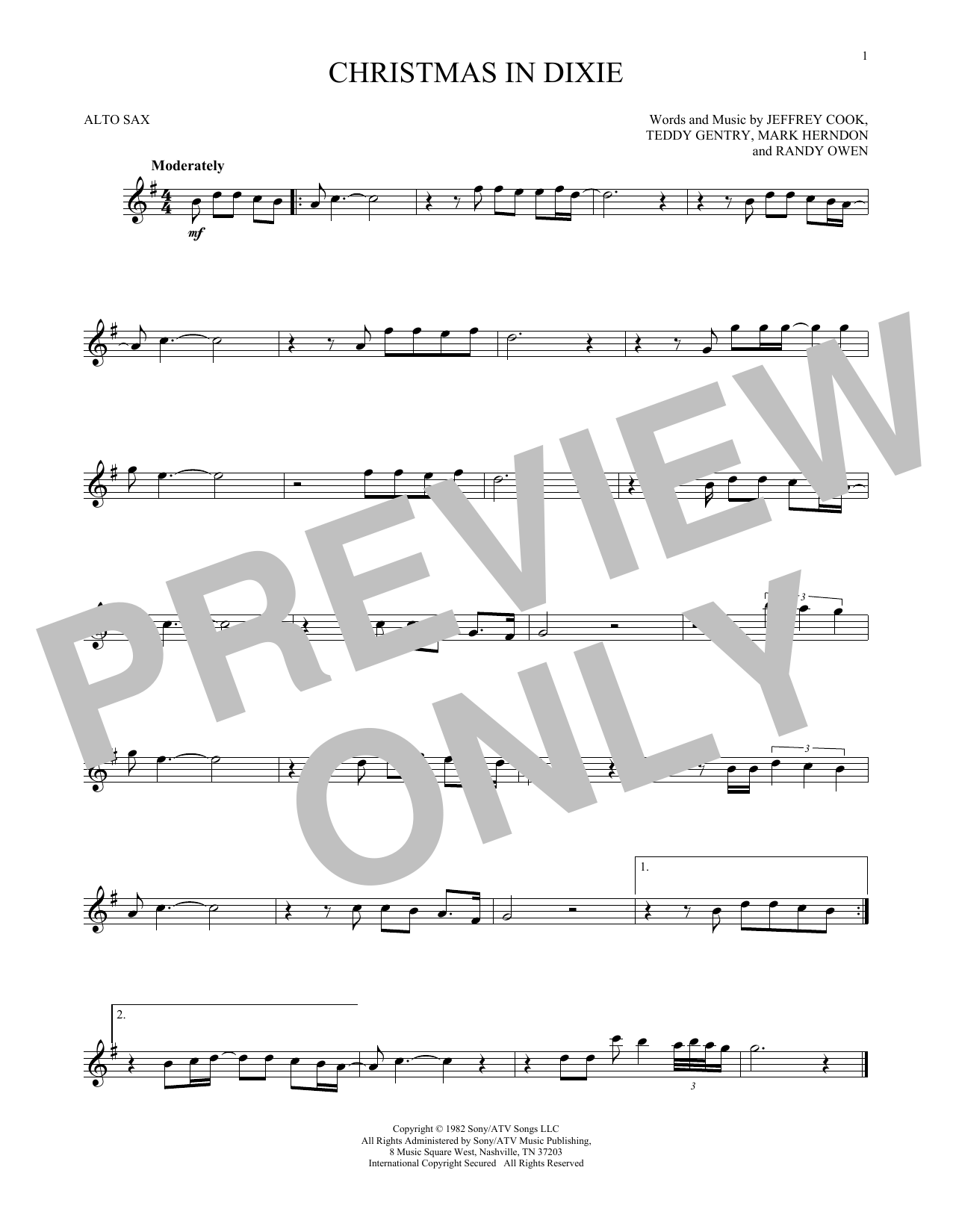 Download Alabama Christmas In Dixie Sheet Music