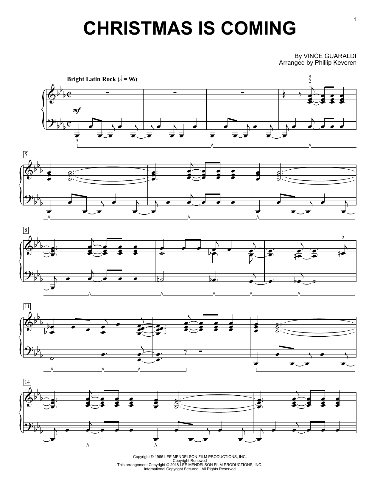 Download Phillip Keveren Christmas Is Coming Sheet Music