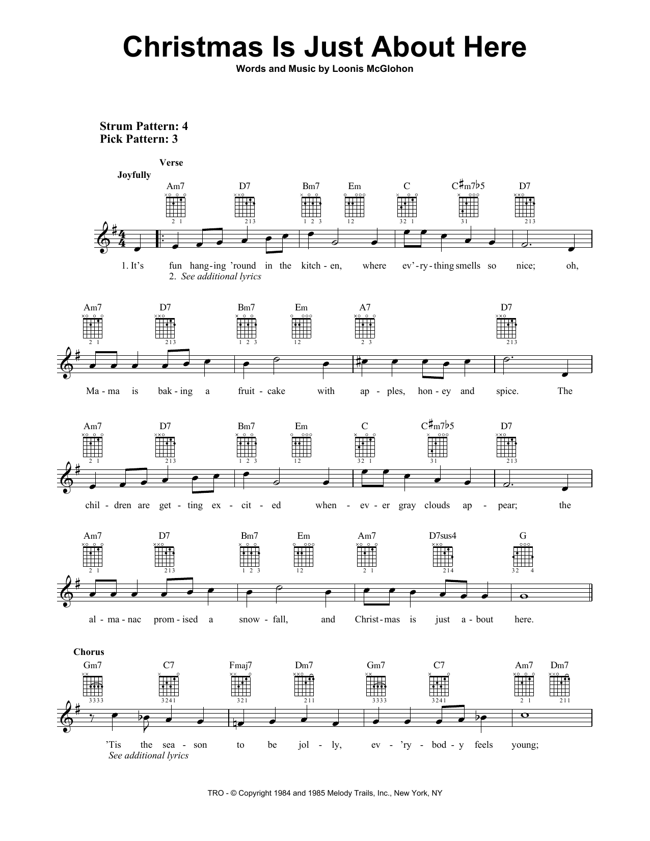 Download Loonis McGlohon Christmas Is Just About Here Sheet Music