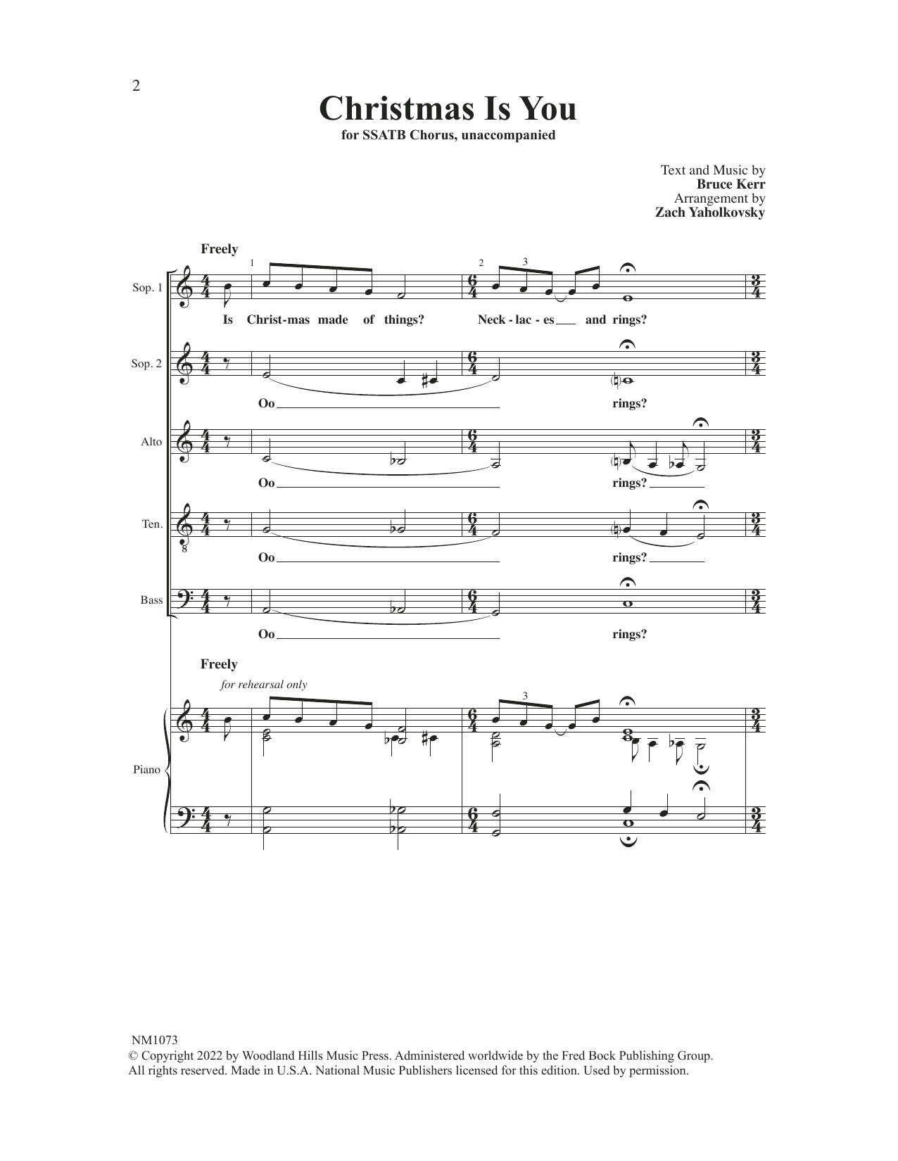 Download Zach Yaholkovsky Christmas Is You Sheet Music