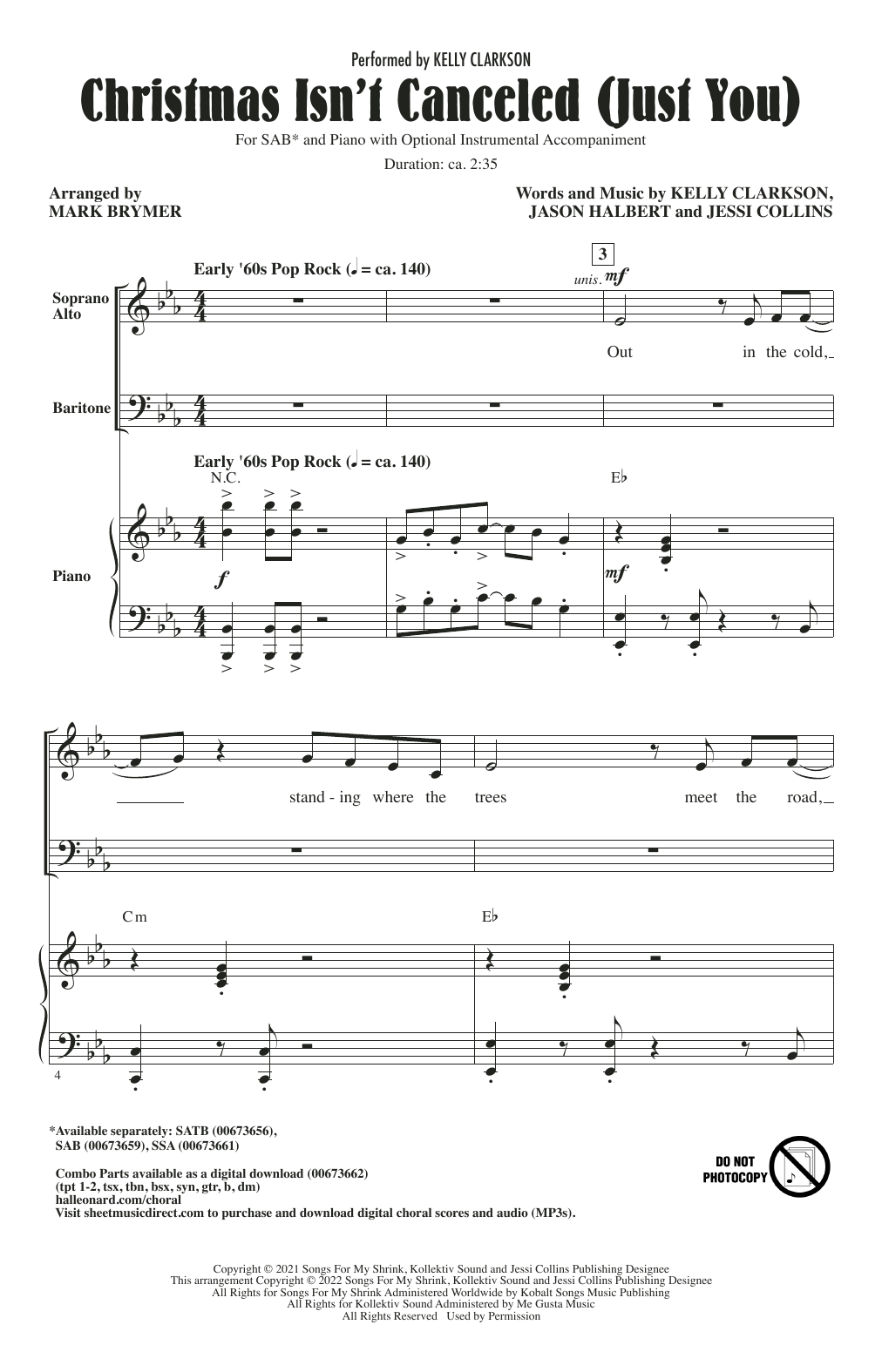 Download Kelly Clarkson Christmas Isn't Canceled (Just You) (ar Sheet Music