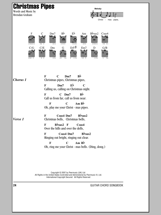 Download Celtic Woman Christmas Pipes Sheet Music