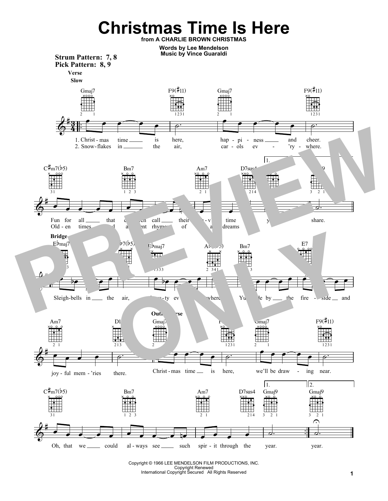 Download Lee Mendelson Christmas Time Is Here Sheet Music