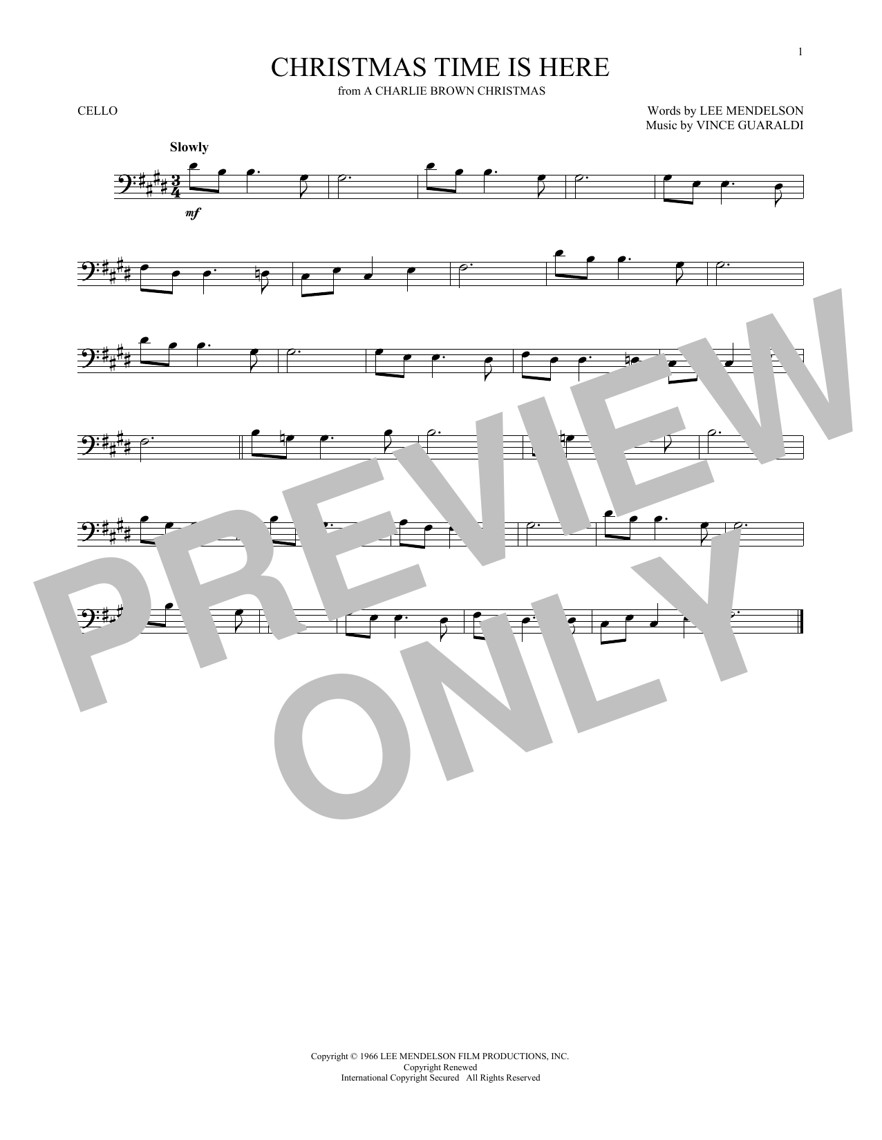 Download Vince Guaraldi Christmas Time Is Here Sheet Music