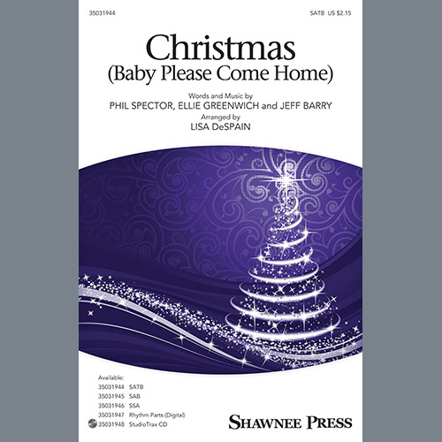 Download L Despain Christmas (Baby, Please Come Home) - Tenor Saxophone Sheet Music and Printable PDF Score for Choir Instrumental Pak