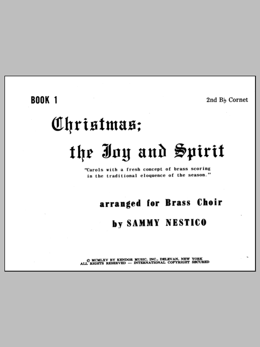 Download Nestico Christmas; The Joy & Spirit - Book 1/2n Sheet Music