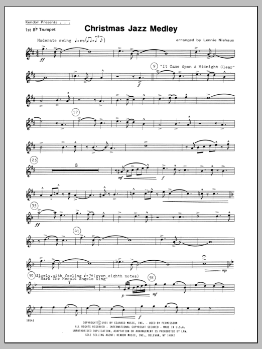 Download Niehaus Christmas Jazz Medley - 1st Bb Trumpet Sheet Music