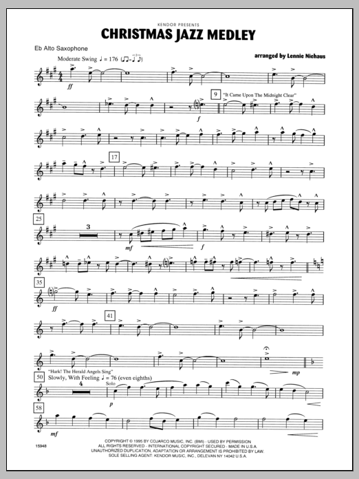 Download Niehaus Christmas Jazz Medley - Alto Sax 2 Sheet Music