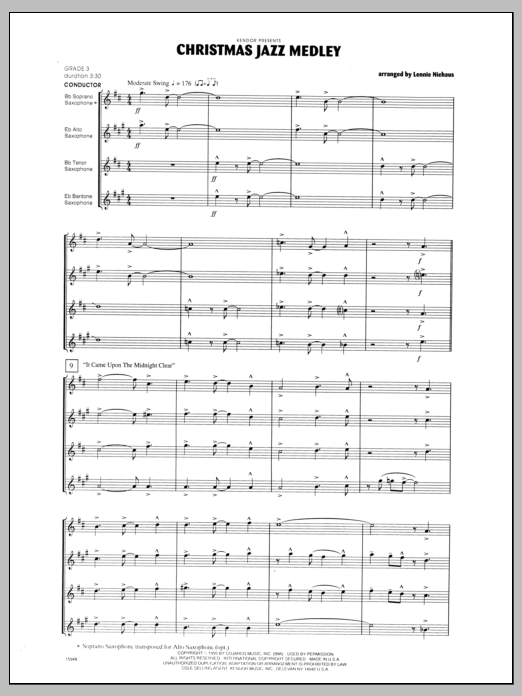 Download Niehaus Christmas Jazz Medley - Full Score Sheet Music