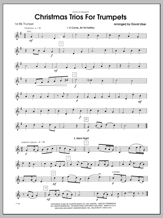 Download Uber Christmas Trios For Trumpets - 1st Bb T Sheet Music