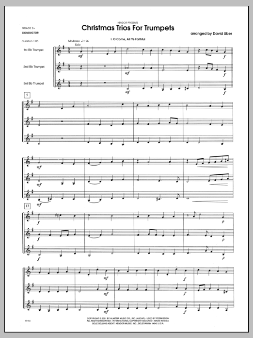 Download Uber Christmas Trios For Trumpets - Full Sco Sheet Music