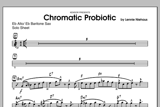 Download Niehaus Chromatic Probiotic - Featured Part Sheet Music