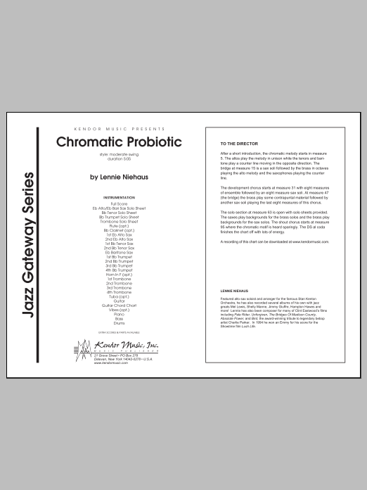 Download Niehaus Chromatic Probiotic - Full Score Sheet Music