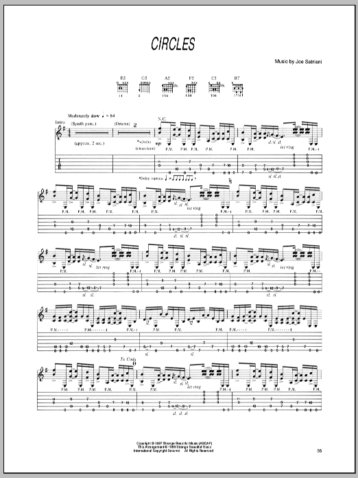 Download Joe Satriani Circles Sheet Music