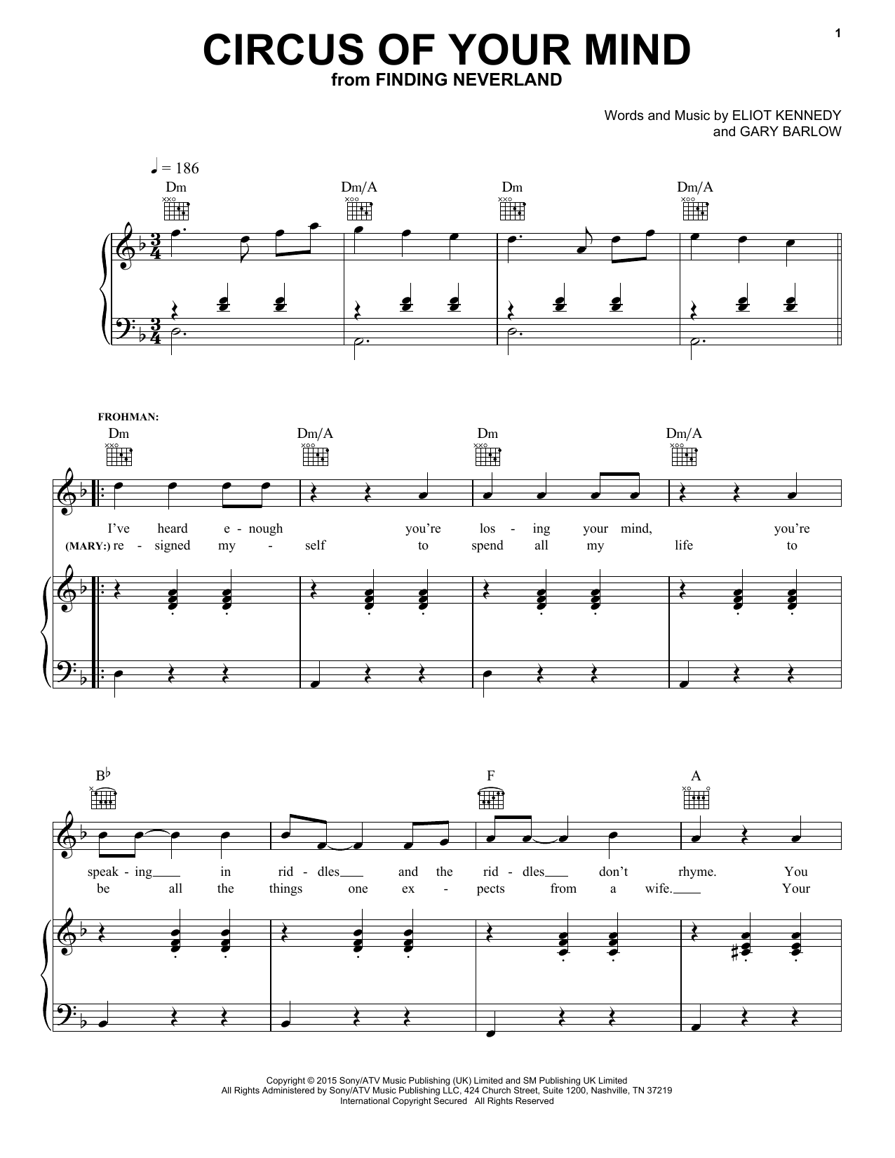 Download Eliot Kennedy Circus Of Your Mind Sheet Music