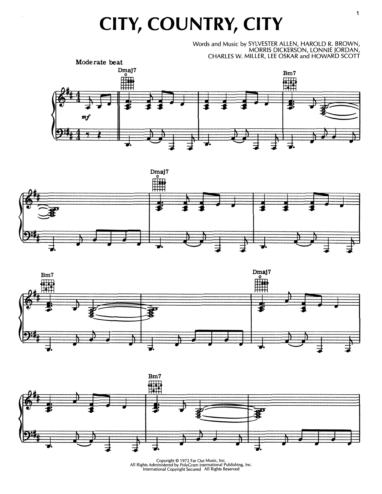 Download War City, Country, City Sheet Music