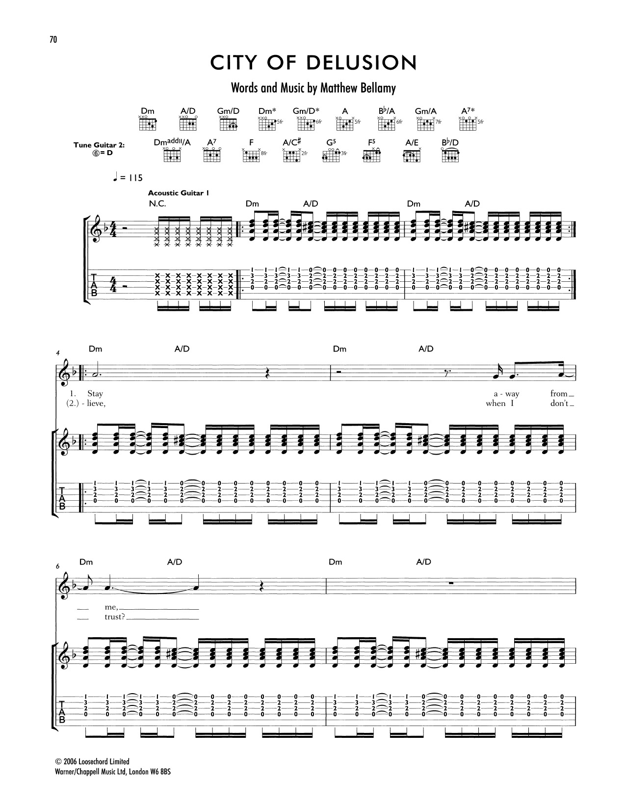 Download Muse City Of Delusion Sheet Music