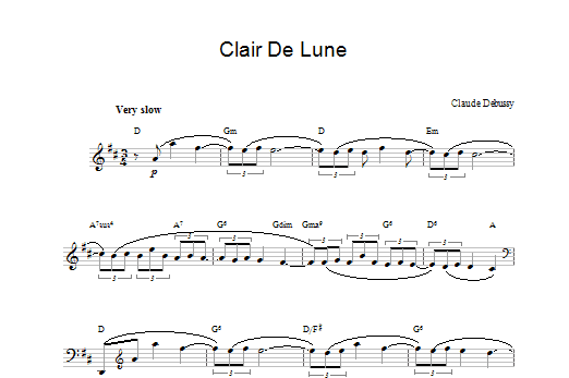 Download Claude Debussy Clair De Lune Sheet Music