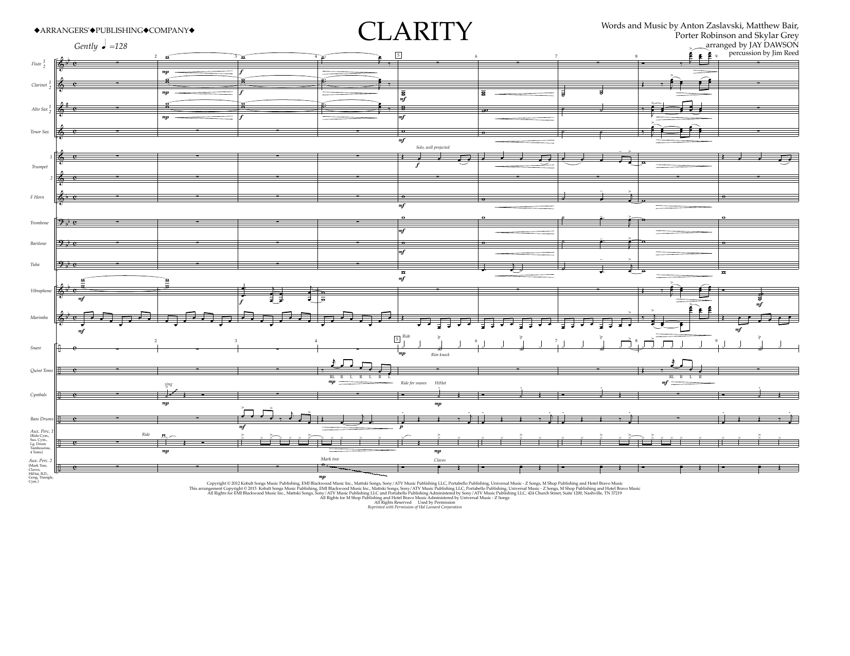 Download Jay Dawson Clarity - Full Score Sheet Music