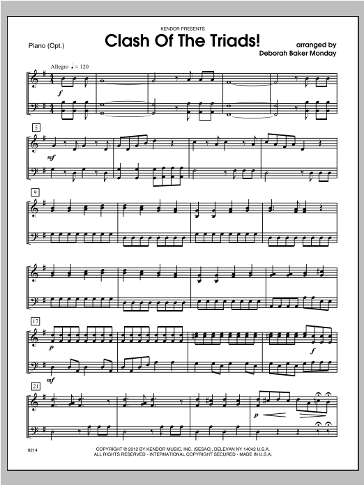 Download Monday Clash Of The Triads! - Piano Sheet Music