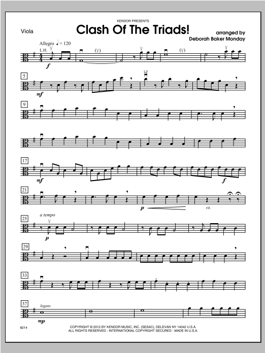 Download Monday Clash Of The Triads! - Viola Sheet Music