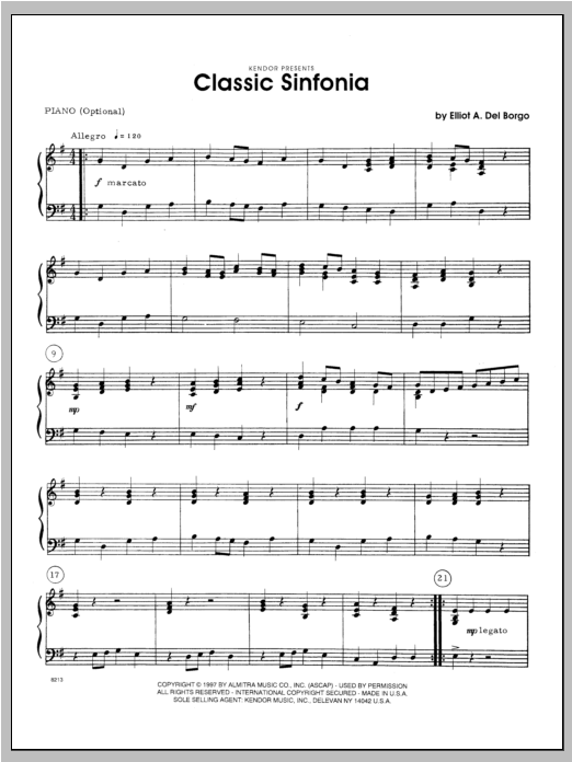 Download Del Borgo Classic Sinfonia - Piano Sheet Music