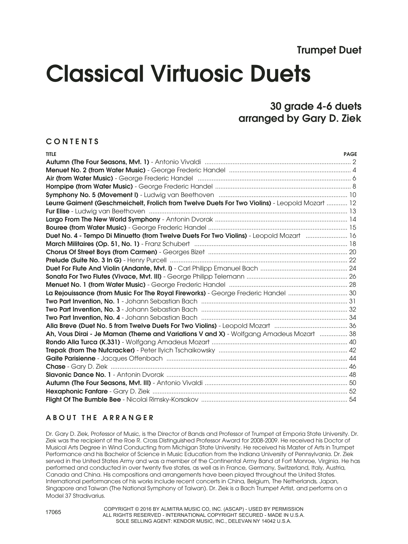 Download Gary Ziek Classic Virtuosic Duets (30 Grade 4-6 D Sheet Music