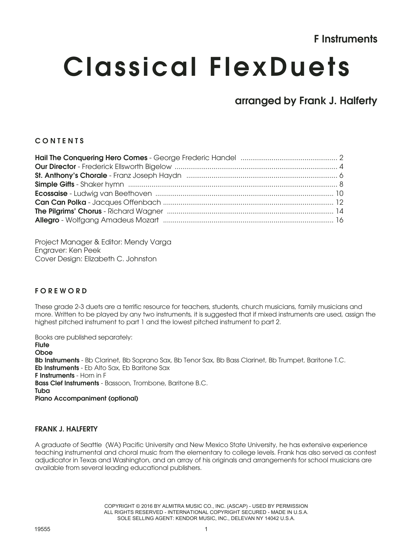 Download Frank J. Halferty Classical FlexDuets - F Instruments Sheet Music