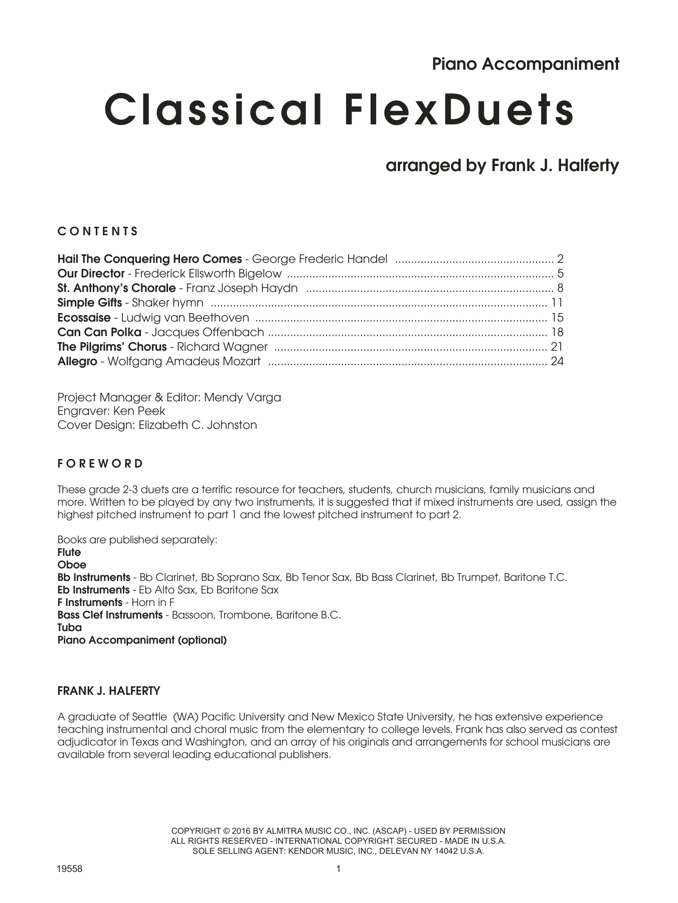 Download Frank J. Halferty Classical FlexDuets - Piano Accompanime Sheet Music