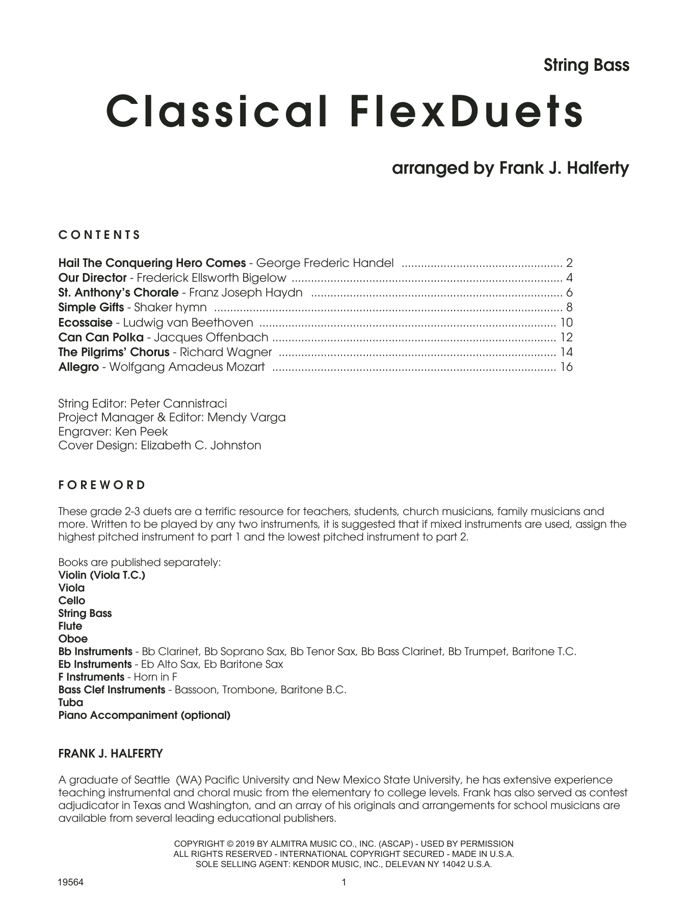Download Frank J. Halferty Classical Flexduets - String Bass Sheet Music