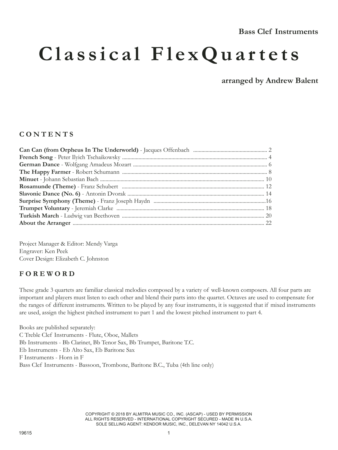 Download Andrew Balent Classical Flexquartets - Bass Clef Inst Sheet Music