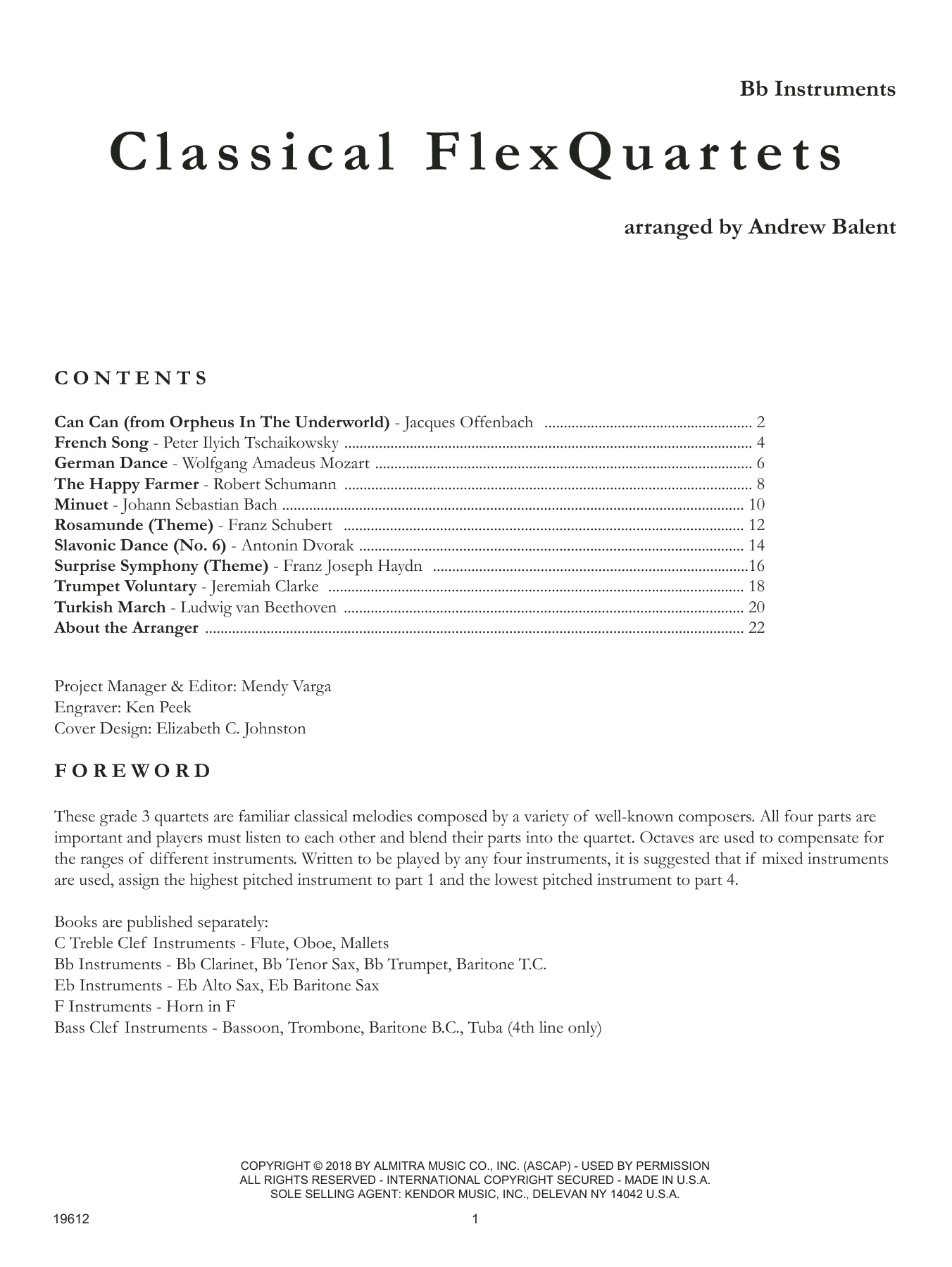 Download Andrew Balent Classical Flexquartets - Bb Instruments Sheet Music