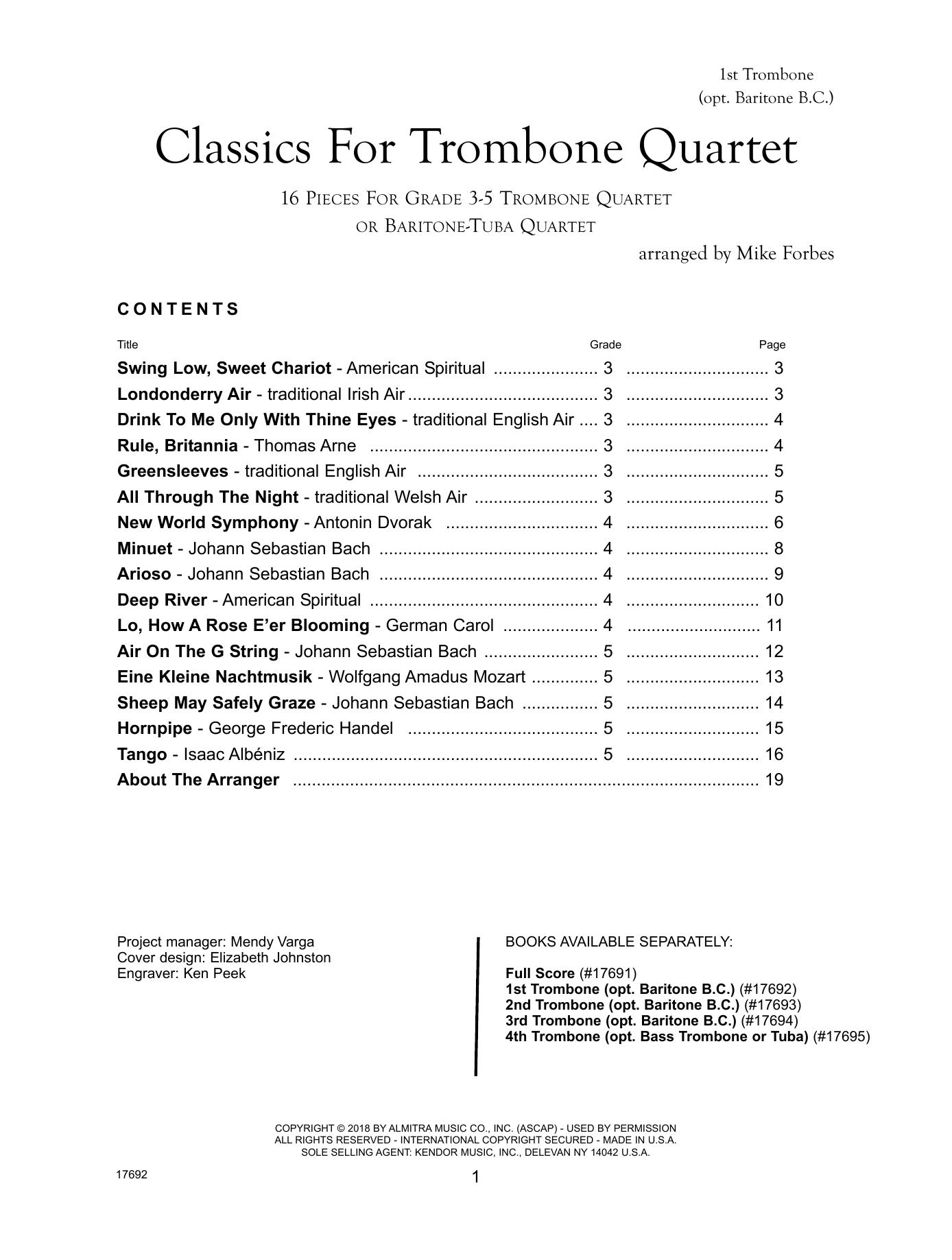 Download Mike Forbes Classics For Trombone Quartet - 1st Tro Sheet Music