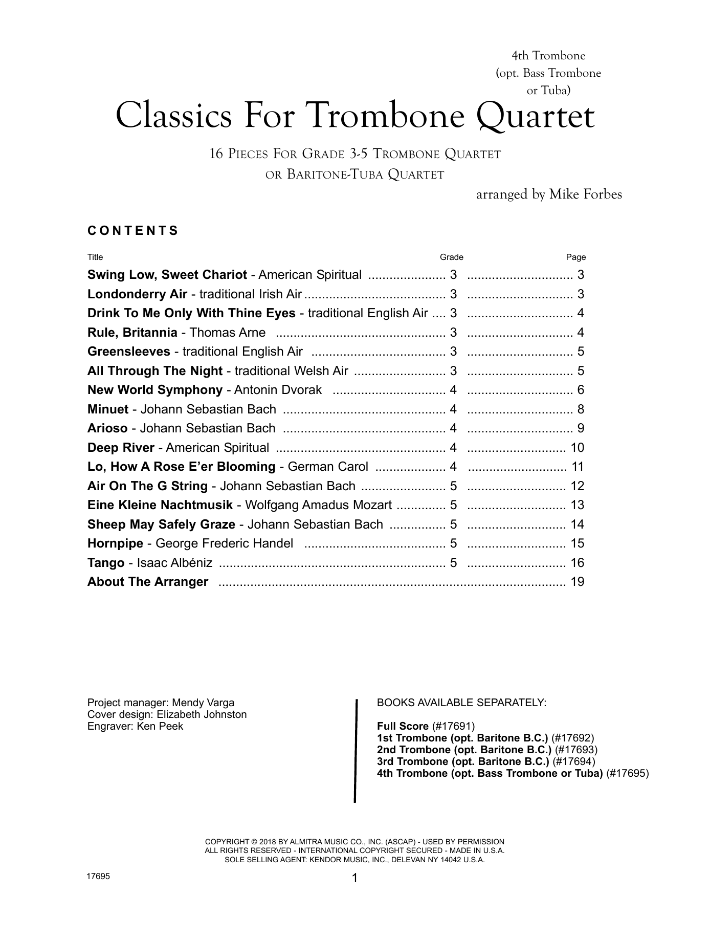 Download Mike Forbes Classics For Trombone Quartet - 4th Tro Sheet Music
