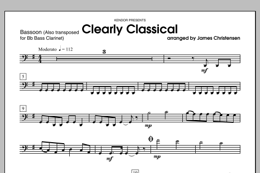 Download James Christensen Clearly Classical - Bassoon Sheet Music