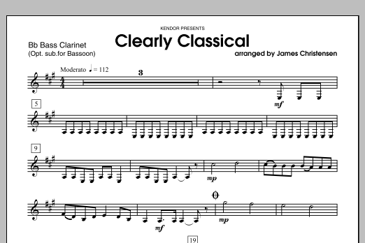 Download James Christensen Clearly Classical - Bb Bass Clarinet Sheet Music