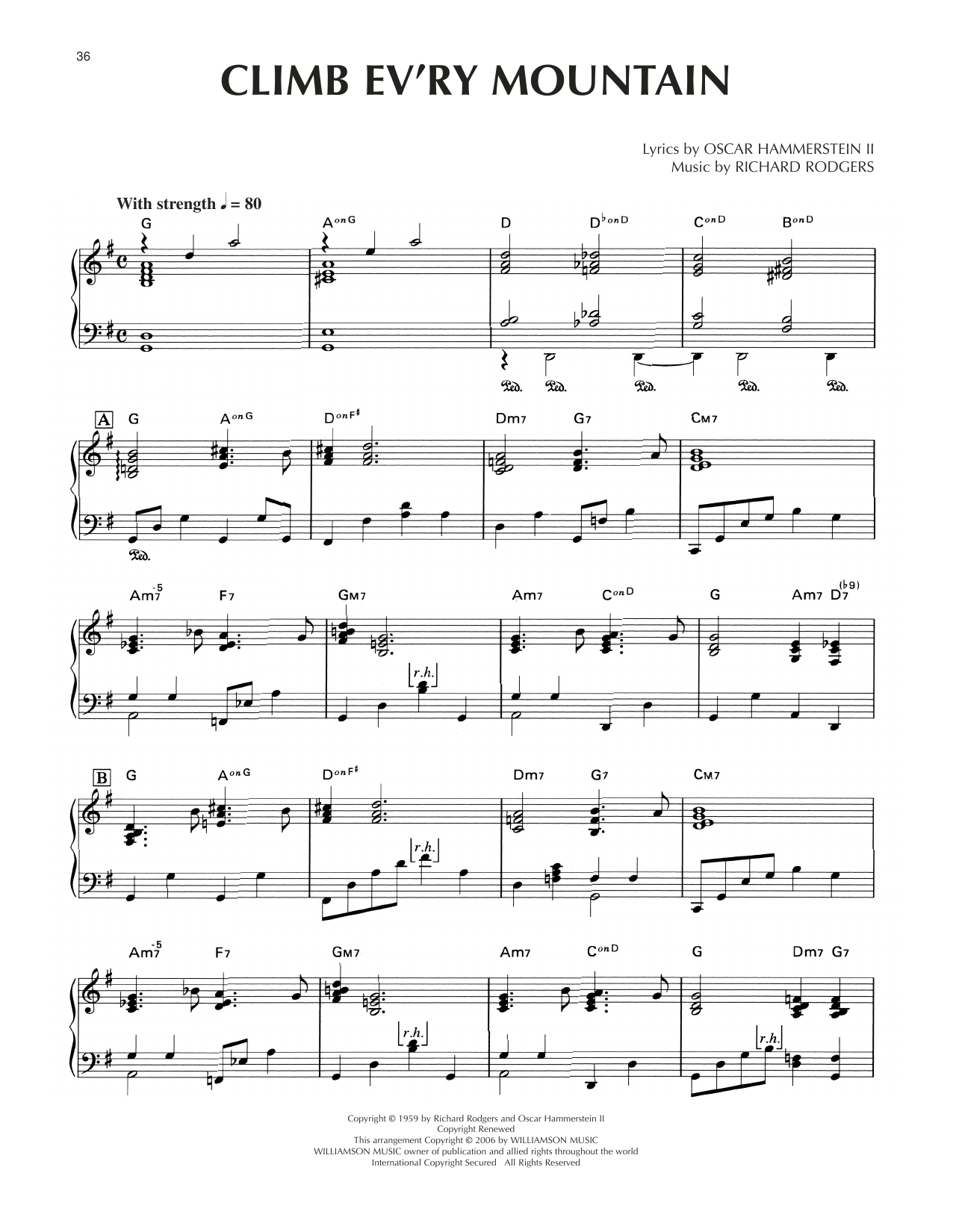Download Rodgers & Hammerstein Climb Ev'ry Mountain [Jazz version] (fr Sheet Music