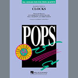Download or print Clocks - Full Score Sheet Music Printable PDF 7-page score for Pop / arranged String Quartet SKU: 368568.