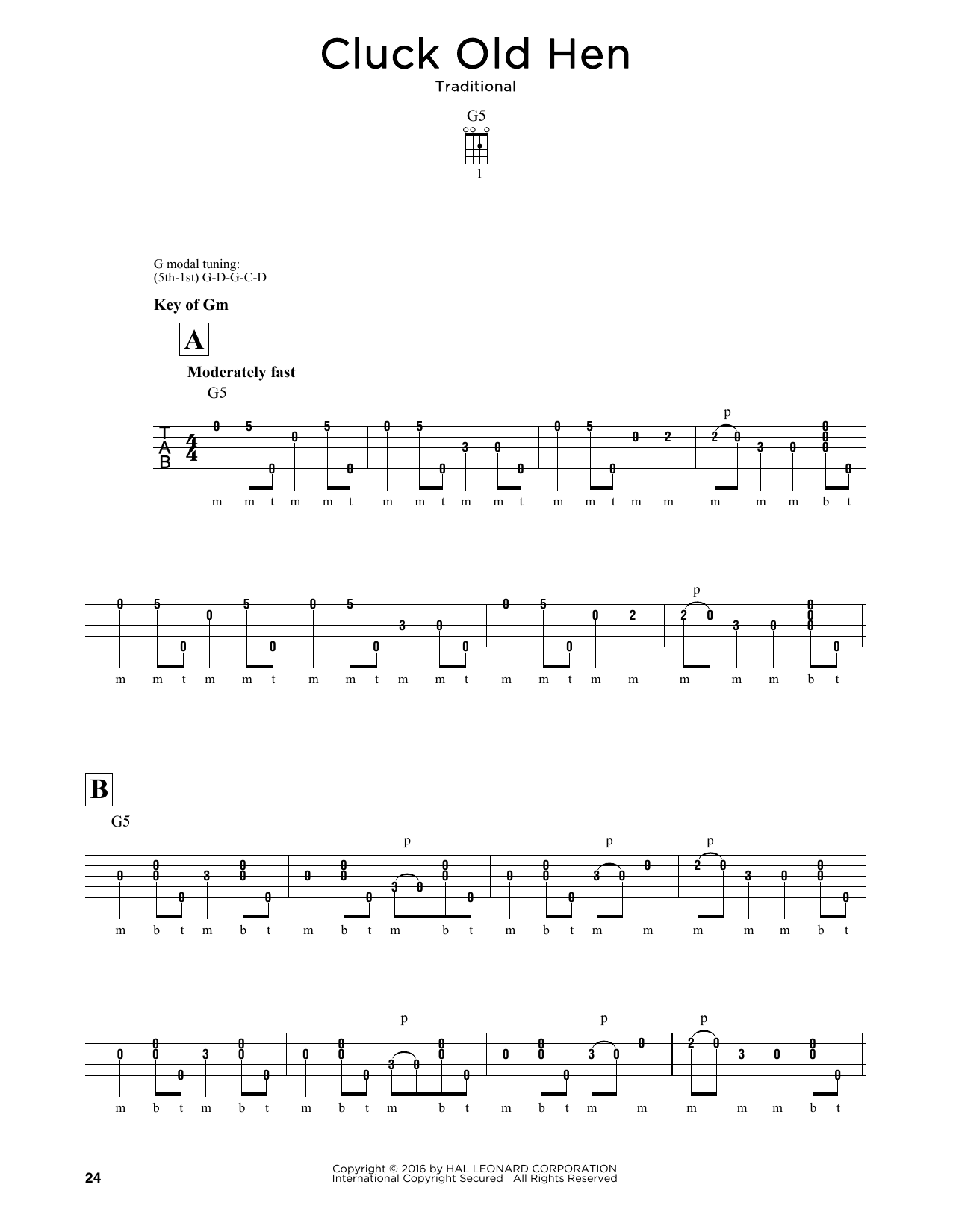 Download Traditional Cluck Old Hen Sheet Music